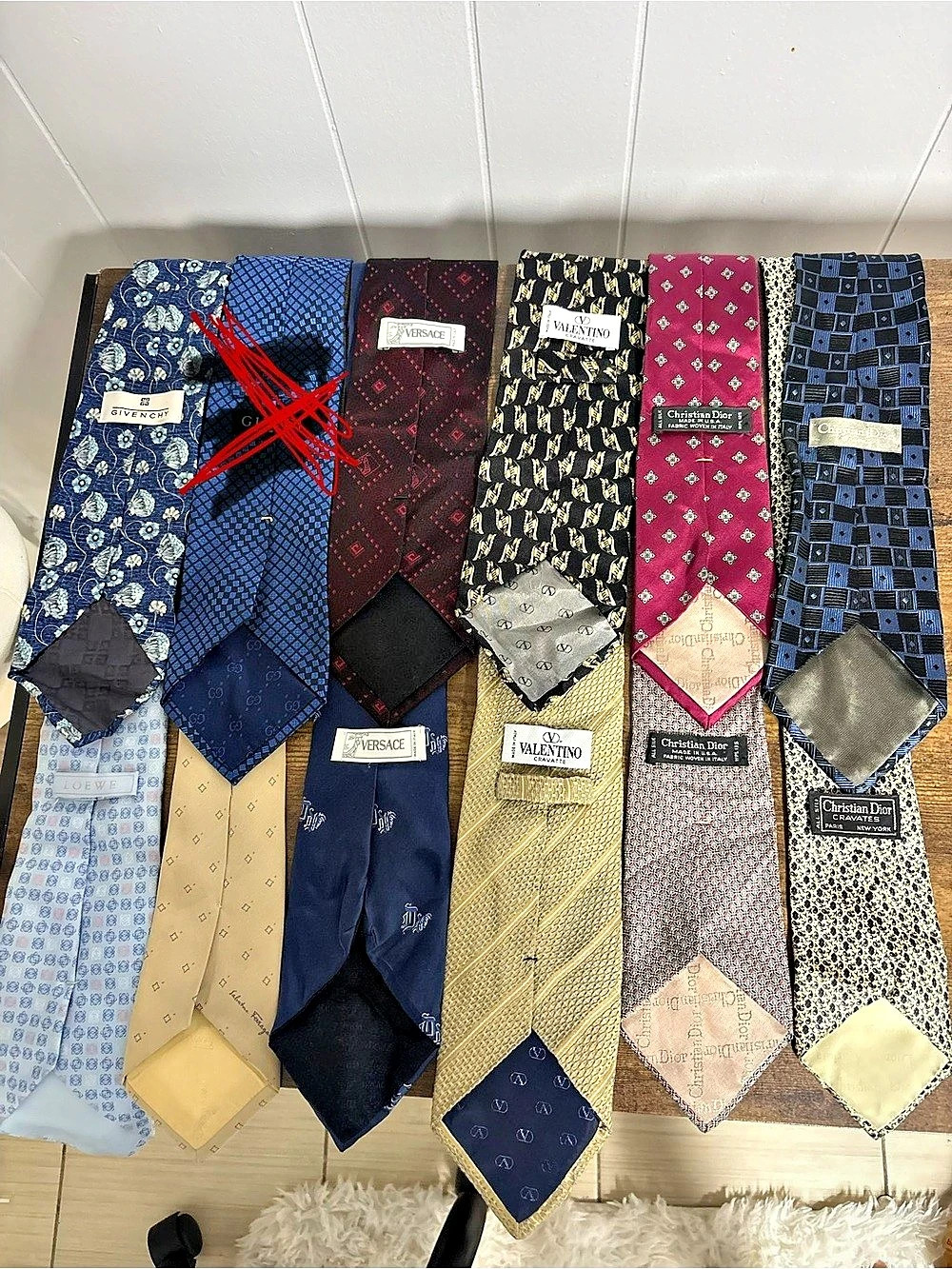 Designer Tie Bundle 
- Christian Dior, Versace, Valentino, Givenchy, Loewe